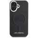 Karl Lagerfeld Initial & Metal Logo MagSafe dėklas iPhone 16, juodas