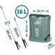 Akumuliatorinis nugarinis purkštuvas Plonos Pl-602, 16L, 12V 8Ah