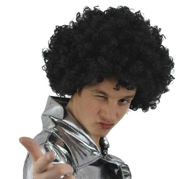 Black Curly Afro Wig for Carnival and Party