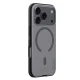 „iPhone 17 Pro“ dėklas Nillkin Super Frosted Shield Pro Magnetic, permatomas juodas