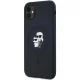 Karl Lagerfeld dėklas iPhone 11 / XR Silicone Karl & Choupette MagSafe, juodas