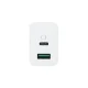 Sieninis įkroviklis Oppo OSAB4CB4AE 45W GaN USB-A ir USB-C, baltas