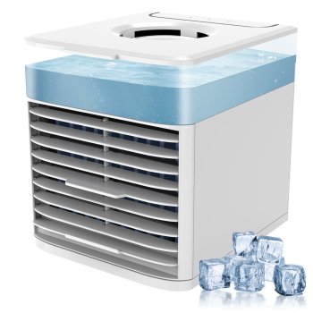 Portable Mini Air Cooler USB Evaporative Desk Fan, White