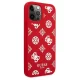 Guess Peony Collection silikoninis dėklas skirtas iPhone 12 Pro Max, raudonas