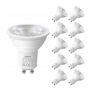 LEPRO 200082-DW-EU-10 GU10 LED lemputės, 3.6 W, 345 lm, 6500K, 38°, 10 vnt.