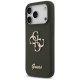 Guess Silicone Big 4G Script dėklas, skirtas iPhone 17 Pro, chaki (žalias)