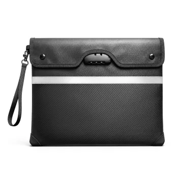 Ugniai atsparus dokumentų krepšys OTN-38 su kodine spyna ir RFID apsauga 37.5 x 29.5 cm, juodas