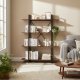 ModernHome S-04A industrinio stiliaus lentyna, 4 lentynos, metalinis rėmas