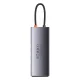 Baseus Metal Gleam Series 7-in-1 USB-C šakotuvas (3x USB 3.0, HDMI, PD, VGA, RJ45)