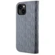 Karl Lagerfeld Saffiano Mono atverčiamasis dėklas iPhone 14, sidabrinis