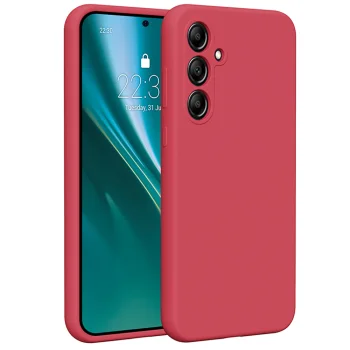 Etteri Silicone Case for Samsung Galaxy A35 5G, Raspberry