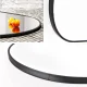 Leobert ovalus sieninis veidrodis su juodu rėmu, 100x50 cm