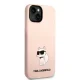 Karl Lagerfeld dėklas iPhone 14 Plus telefonui, Choupette, rožinis