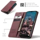 Samsung Galaxy A34 (SM-A346) CASEME Wallet Magnetic Leather Case Cover, Wine Red