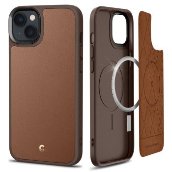 Apple iPhone 14 Plus 6.7'' Spigen Cyrill Kajuk MagSafe Case Cover, Brown