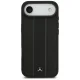 Mercedes Leather Laurel Leaves Stripes MagSafe dėklas telefonui iPhone 17 Air, juodas