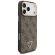Guess 4G PU odinis MagSafe dėklas, skirtas iPhone 17 Pro Max, juodas