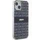 DKNY dėklas iPhone 15 Plus telefonui IML Mono & Stripe MagSafe, juodas
