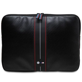 "BMW Carbon & Red Stripe" dėklas 14" nešiojamam kompiuteriui, juodas
