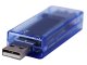 USB įtampos ir srovės matuoklis (Voltmetras / Ampermetras), mėlynas