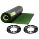 Plonos agroplėvelė nuo piktžolių 1.6x100m 90gsm su 100 smeigtukų, juoda/žalia