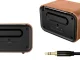 Nešiojamas retro radijas ir Bluetooth garsiakalbis AUX, rudas
