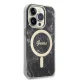 Guess Marble MagSafe dėklo ir įkroviklio rinkinys iPhone 14 Pro, juodas