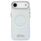 Guess IML Script Metal MagSafe dėklas telefonui iPhone Air, skaidrus