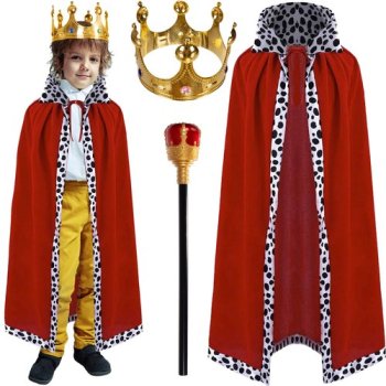 Kruzzel King Costume Set 3 pcs, Red/Gold