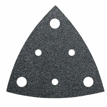 Fein trikampis šlifavimo popierius K40, 80 mm, 6 skylės, 50 vnt.
