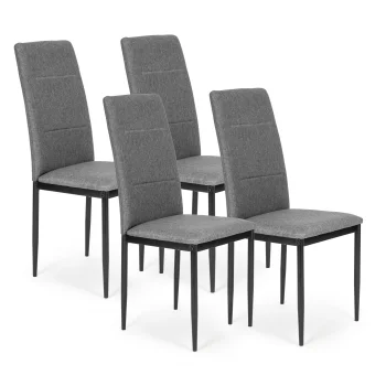 ModernHome Dining and Living Room Chair Set, 4 pcs, Grey