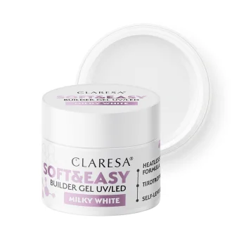 Claresa Soft&Easy Builder Gel for Nails Milky White 90g