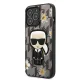 Karl Lagerfeld Flower Ikonik Karl dėklas iPhone 13 / 13 Pro, pilkas