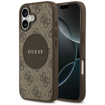 Guess iPhone 17 Case 4G Circle Classic Logo MagSafe, Brown