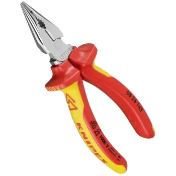 Smailianosės kombinuotos replės KNIPEX 08 26 145, 145 mm, raudonos / geltonos