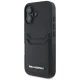 Karl Lagerfeld dėklas iPhone 16 HC Grained PU Cardslot Metal Elong, juodas