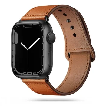 Tech-Protect LeatherFit dirželis Apple Watch (42/44/45/49 mm), rudas