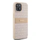 DKNY dėklas „iPhone 15“ telefonui „Mono Stripe & Metal Logo“, rožinis