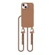 Tech-Protect MagSafe dėklas iPhone 15 MagNecklace su virvele, rudas
