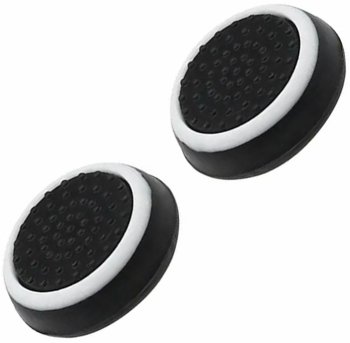 Silicone Thumbstick Grips for PlayStation / Xbox, Black & White