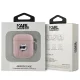 Karl Lagerfeld dėklas, skirtas AirPods 1 / 2, Monogram Choupette Head, rožinis