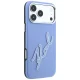 Karl Lagerfeld Smooth Big Resin Signature dėklas iPhone 18 Pro / 17 Pro, mėlynas
