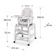 Maitinimo kėdutė Ricokids 7090 Sinco 5-in-1, pilka