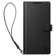 Spigen Wallet S atverčiamasis dėklas Samsung Galaxy S25+ telefonui, juodas