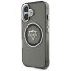 Guess IML Metal Mountain Logo MagSafe dėklas telefonui iPhone 16, juodas