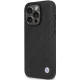 BMW Leather Quilted dėklas iPhone 14 Pro, juodas