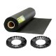 Plonos geotekstilė nuo piktžolių 90gsm, 1.6 x 50 m su 100 vnt. smeigių, juoda