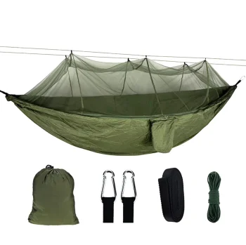 Two-person hammock with mosquito net