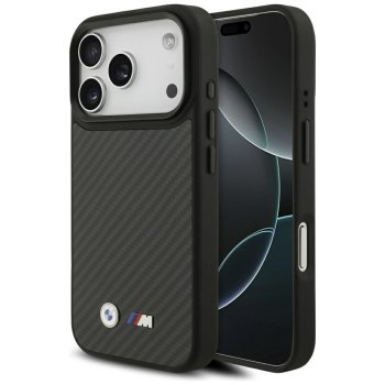 BMW dėklas iPhone 17 Pro telefonui M Kevlar Matt MagSafe, juodas