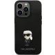 Karl Lagerfeld Silicone Ikonik Metal Pin dėklas iPhone 13 Pro Max, juodas